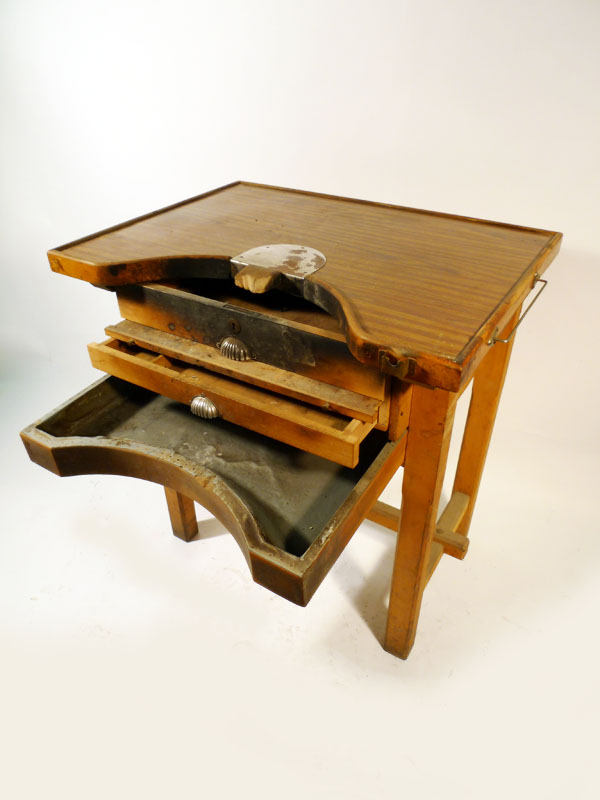 mesa taller joyero madera 2caj.1caj.resid._1caj.mesa supl. 93x85x63 (48eu.) 1u